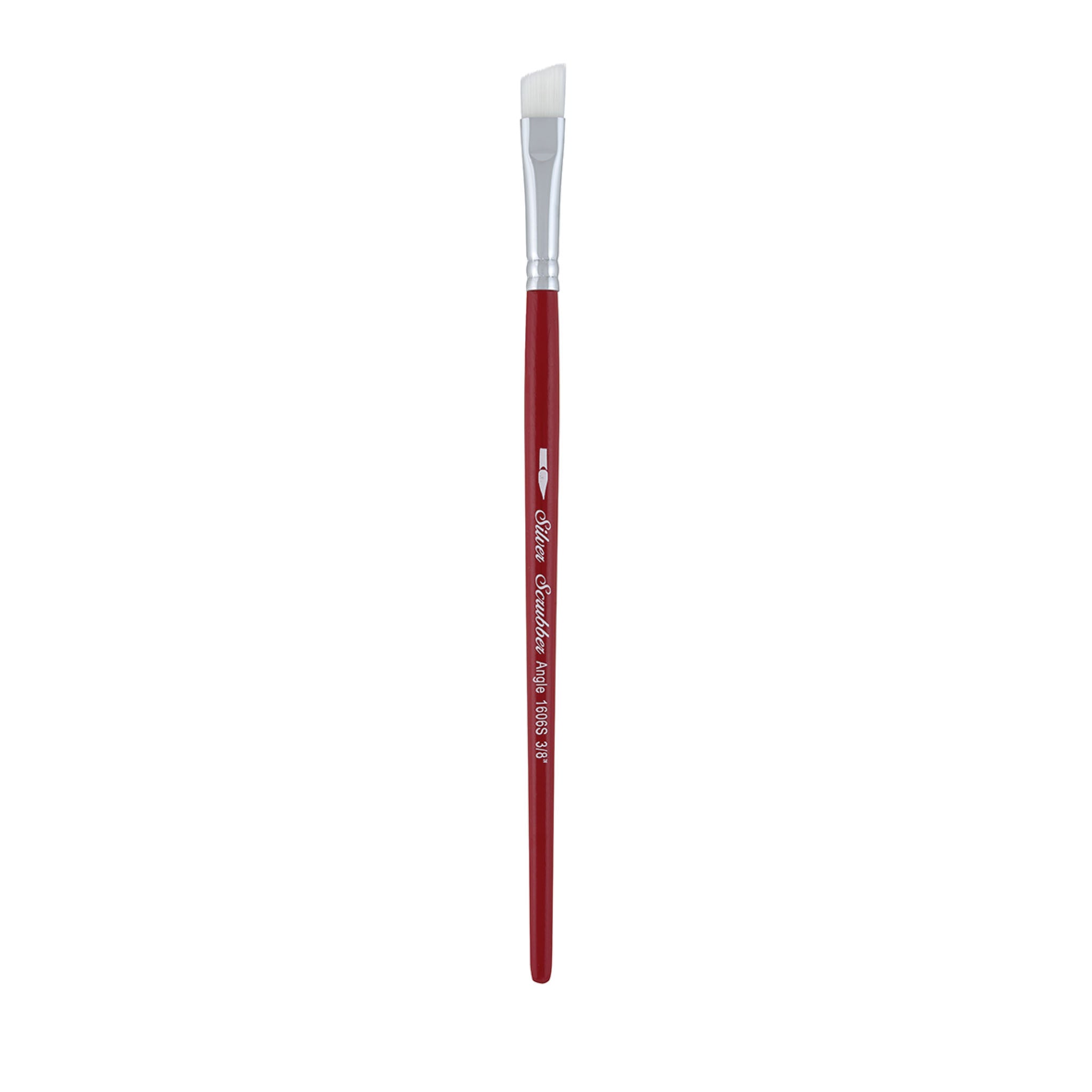 Silver Scrubber™ Angle Paintbrush | Short Handle | 1606S - Size 3/8