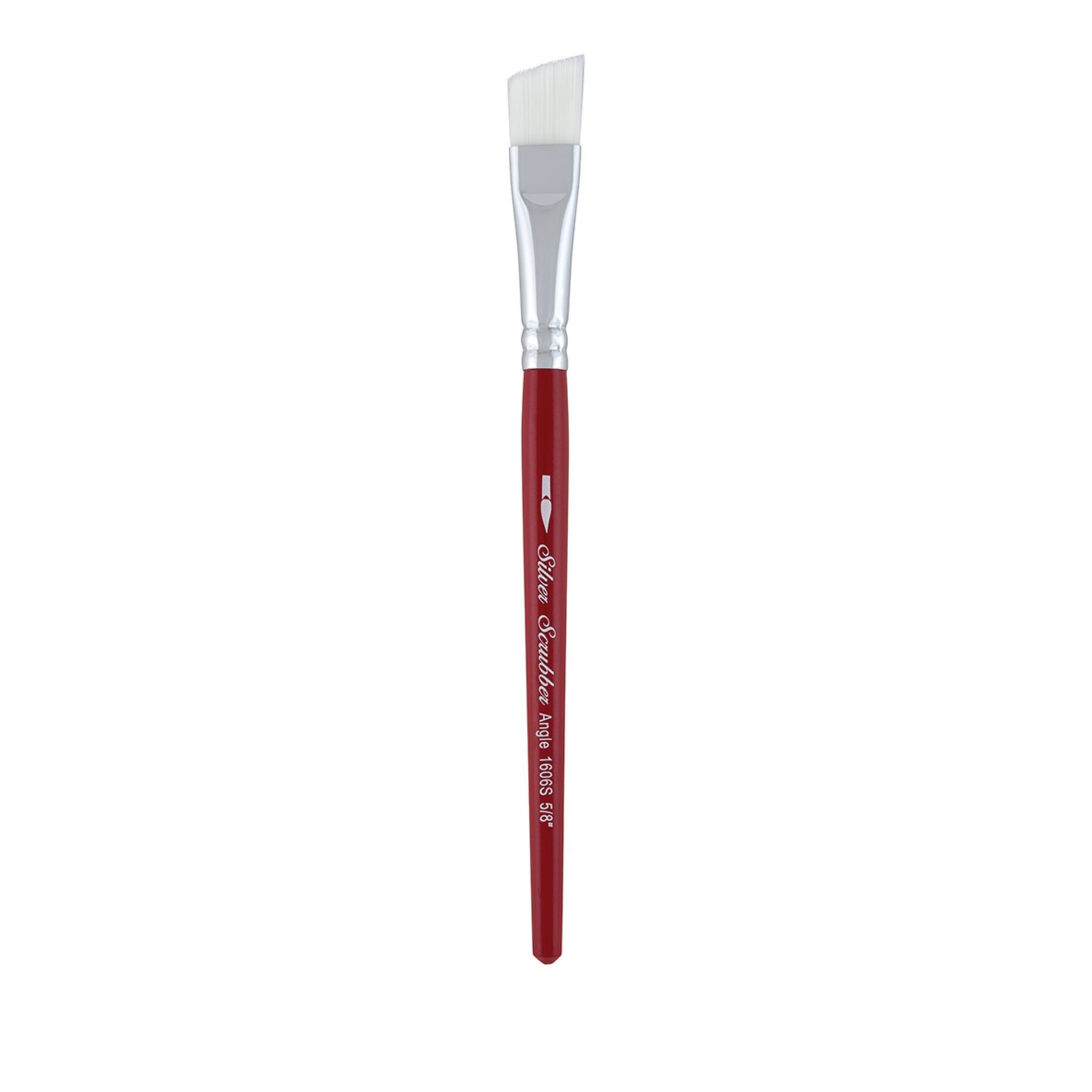 Silver Scrubber™ Angle Paintbrush | Short Handle | 1606S - Size 5/8