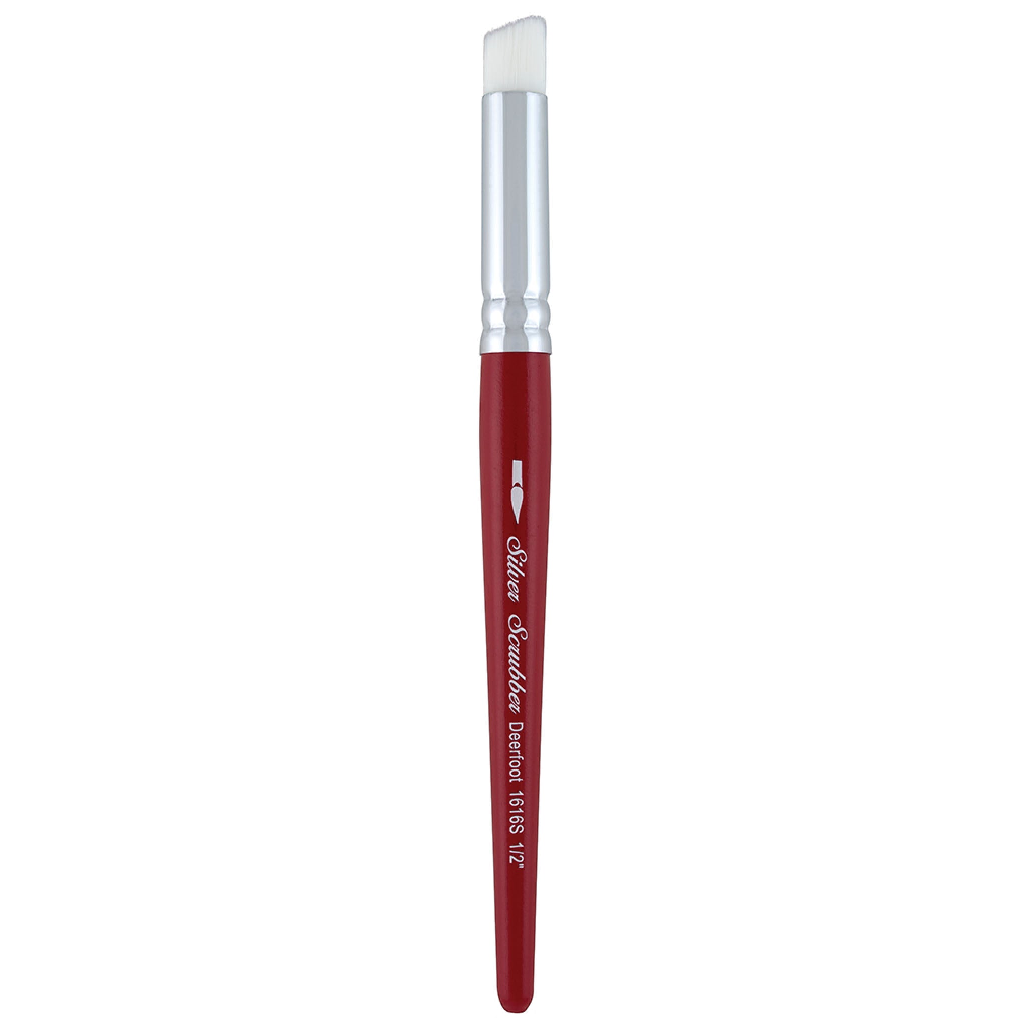 Silver Scrubber™ Deerfoot Paintbrush | Short Handle | 1616S - Size 1/2