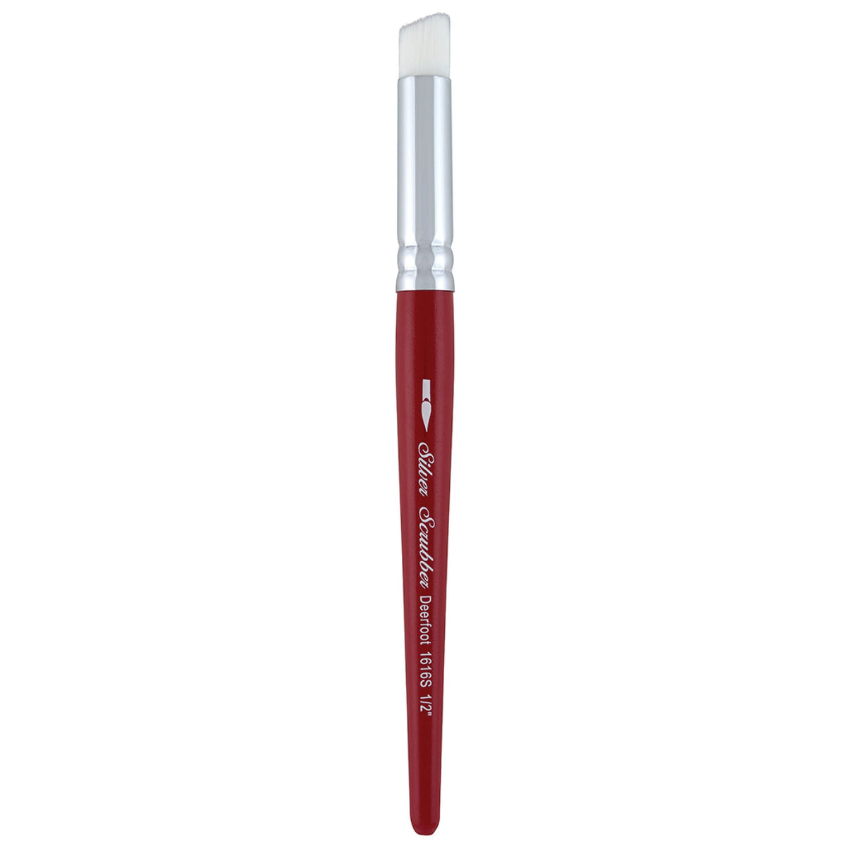 Silver Scrubber™ Deerfoot Paintbrush | Short Handle | 1616S - Size 1/2
