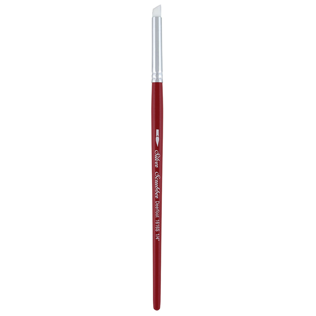 Silver Scrubber™ Deerfoot Paintbrush | Short Handle | 1616S - Size 1/4