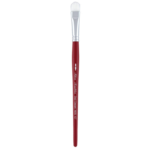Silver Scrubber™ Oval/Crescent Paintbrush | Short Handle | 1603S - Size 1/2