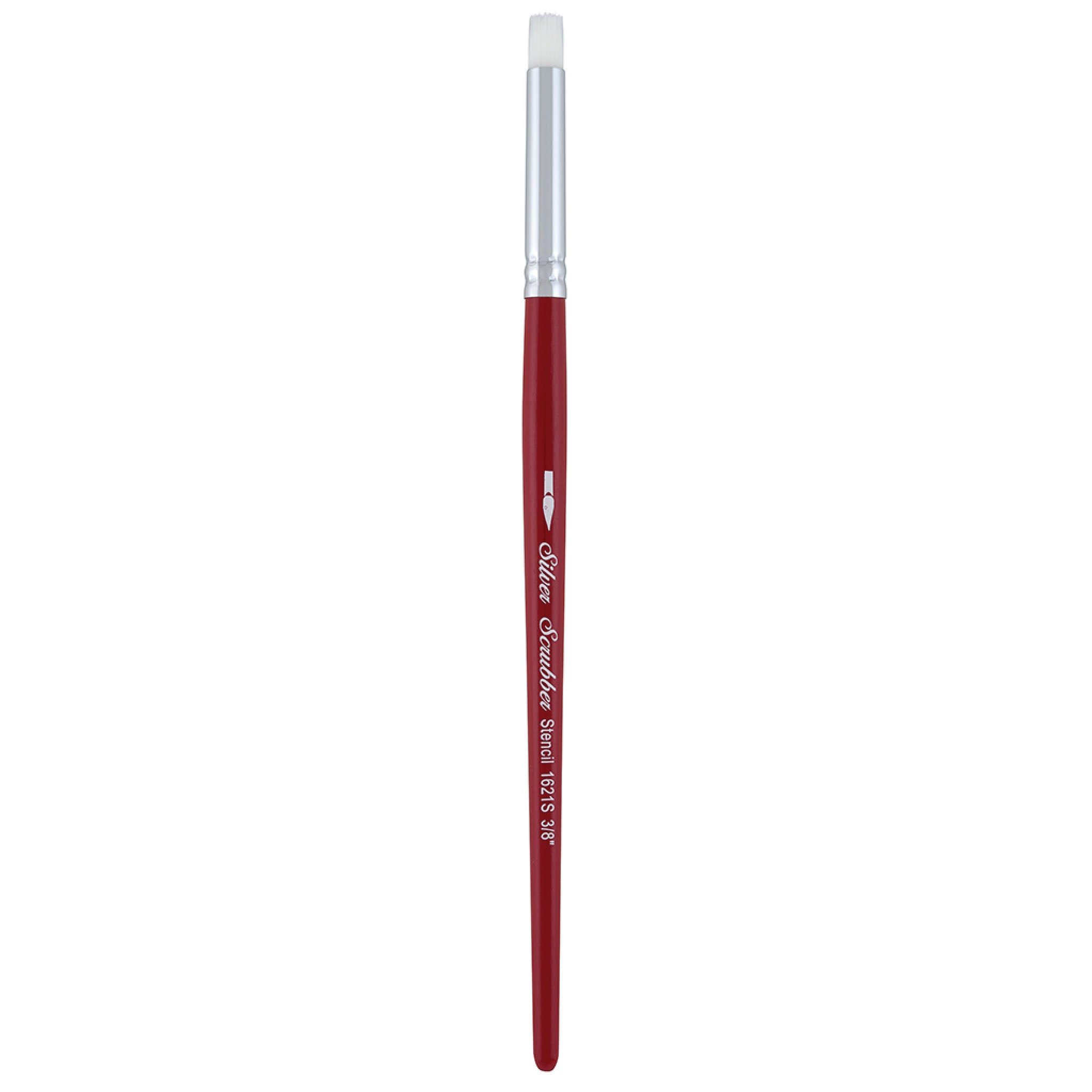 Silver Scrubber™ Stencil Paintbrush | Short Handle | 1621S - Size 3/8