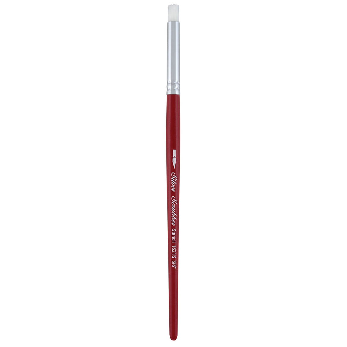 Silver Scrubber™ Stencil Paintbrush | Short Handle | 1621S - Size 3/8