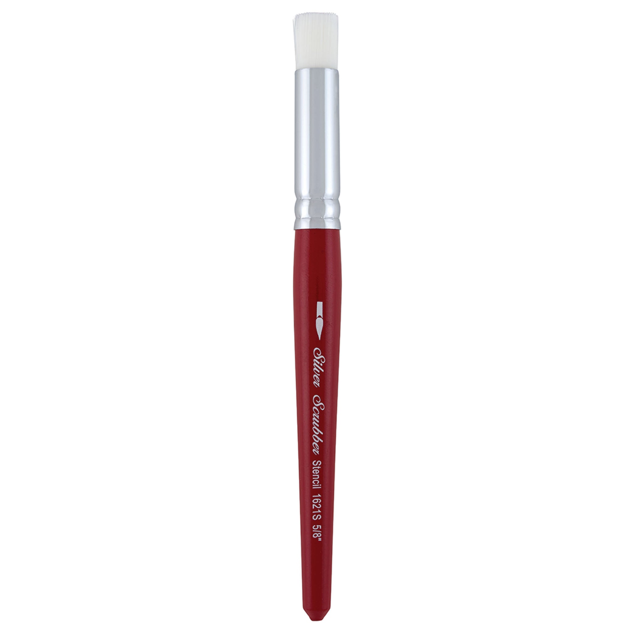 Silver Scrubber™ Stencil Paintbrush | Short Handle | 1621S - Size 5/8