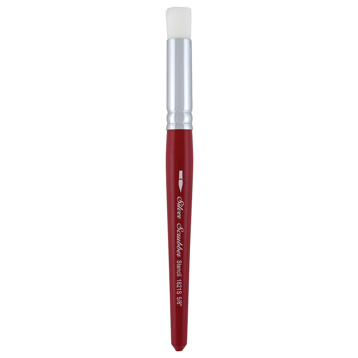 Silver Scrubber™ Stencil Paintbrush | Short Handle | 1621S - Size 5/8