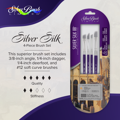 Silver Silk 88® 4pc Stroke Set | Short Handle | SK-8109S - Stroke Set