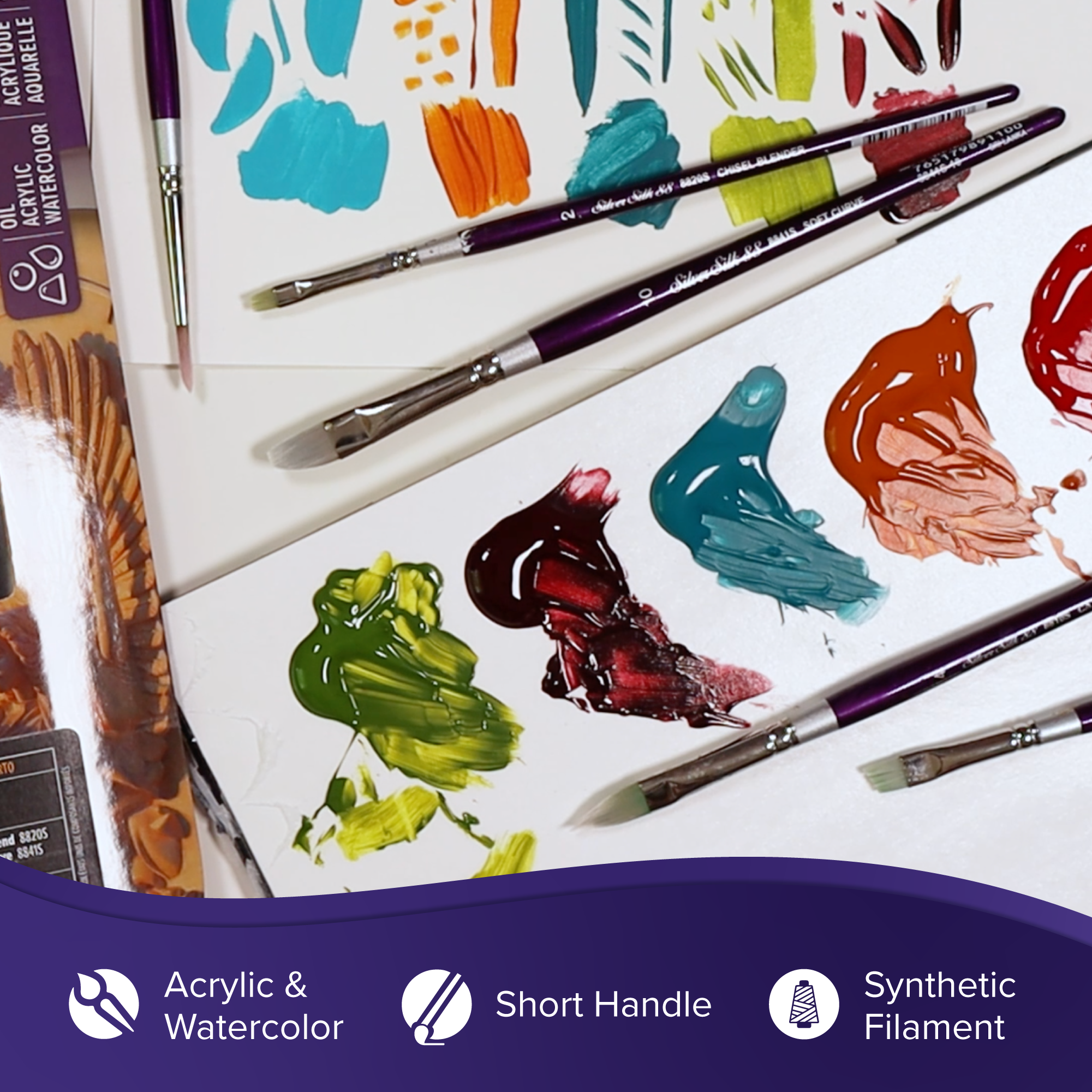 Silver Silk 88® 5pc Detail Set 2 | Short Handle | SK-8102S - Detail Set
