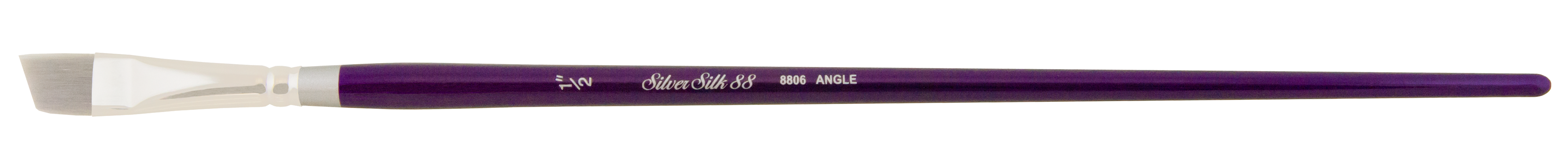 Silver Silk 88® Angle Paintbrush | Long Handle | 8806 - Size 1/2
