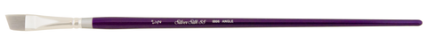 Silver Silk 88® Angle Paintbrush | Long Handle | 8806 - Size 1/2