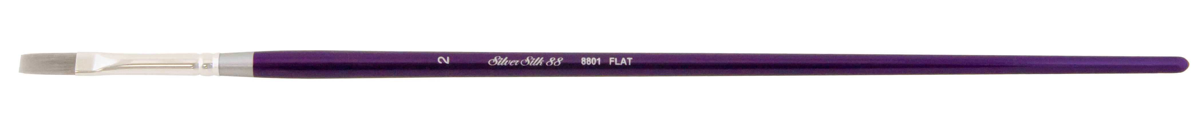 Silver Silk 88® Flat Shader Paintbrush | Long Handle | 8801 - Size 2
