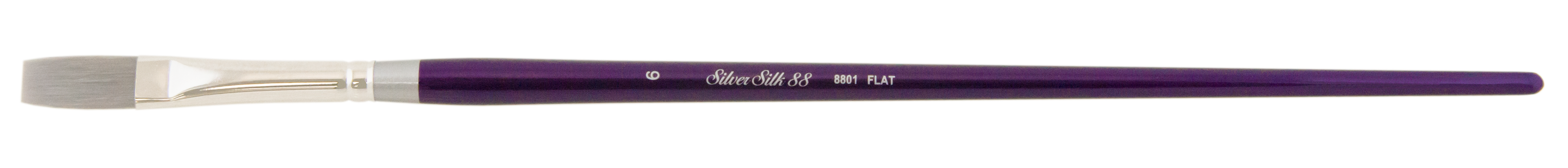 Silver Silk 88® Flat Shader Paintbrush | Long Handle | 8801 - Size 6