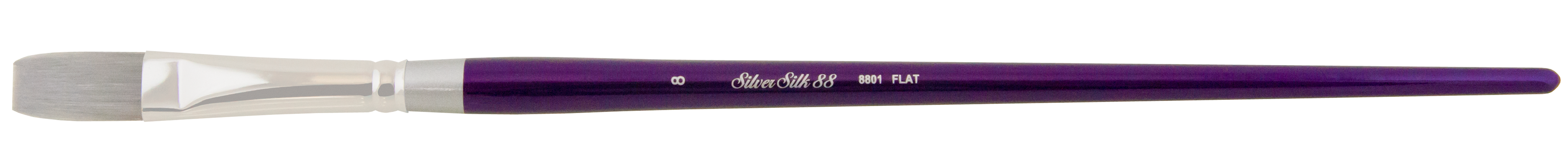 Silver Silk 88® Flat Shader Paintbrush | Long Handle | 8801 - Size 8