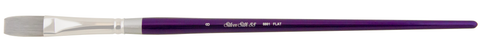 Silver Silk 88® Flat Shader Paintbrush | Long Handle | 8801 - Size 8
