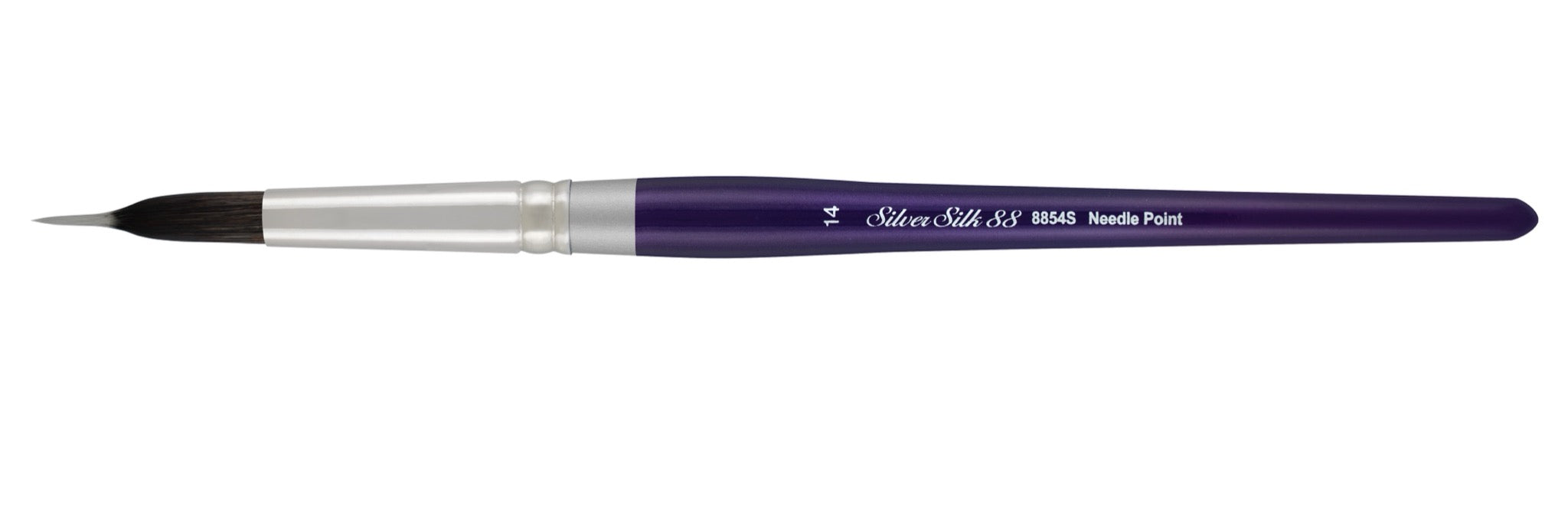 Silver Silk 88® Silver Needle Point Liner Paintbrush | Short Handle | 8854 - Size 14