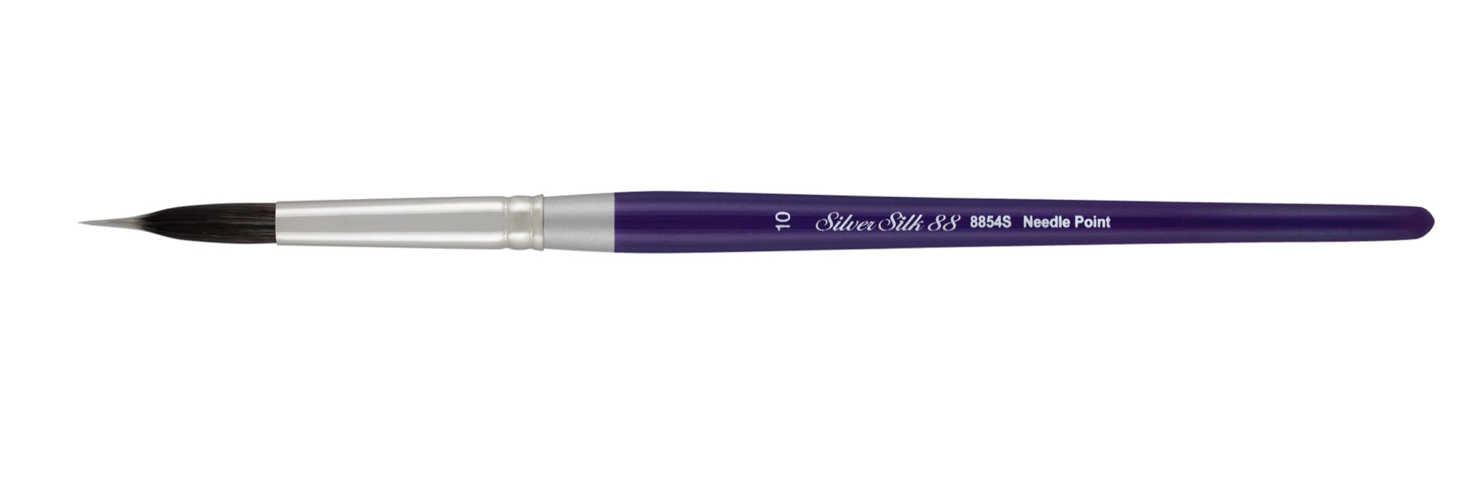 Silver Silk 88® Silver Needle Point Liner Paintbrush | Short Handle | 8854 - Size 10