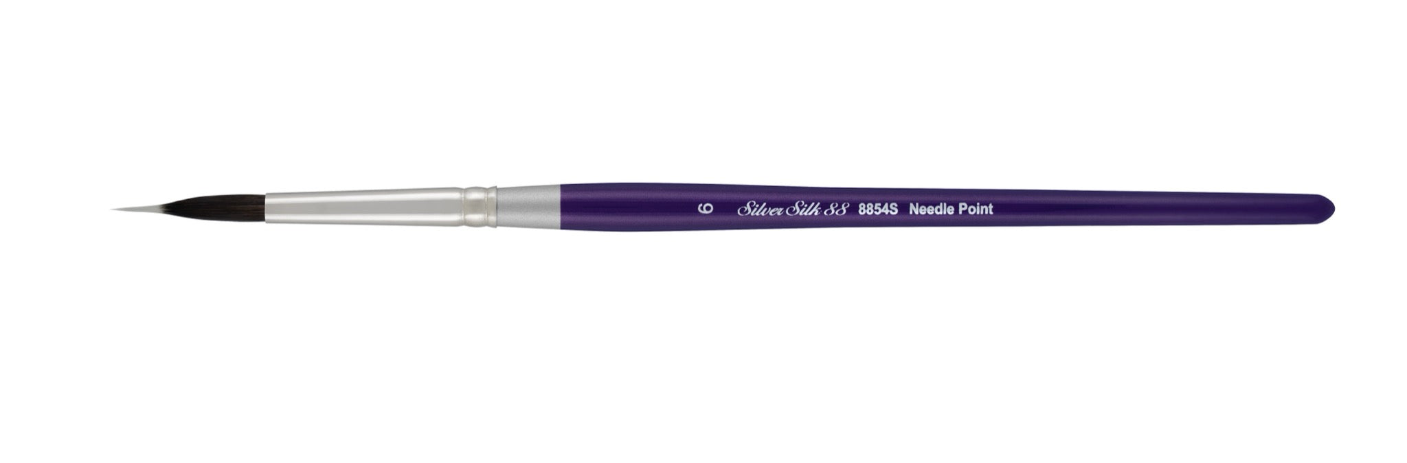 Silver Silk 88® Silver Needle Point Liner Paintbrush | Short Handle | 8854 - Size 6