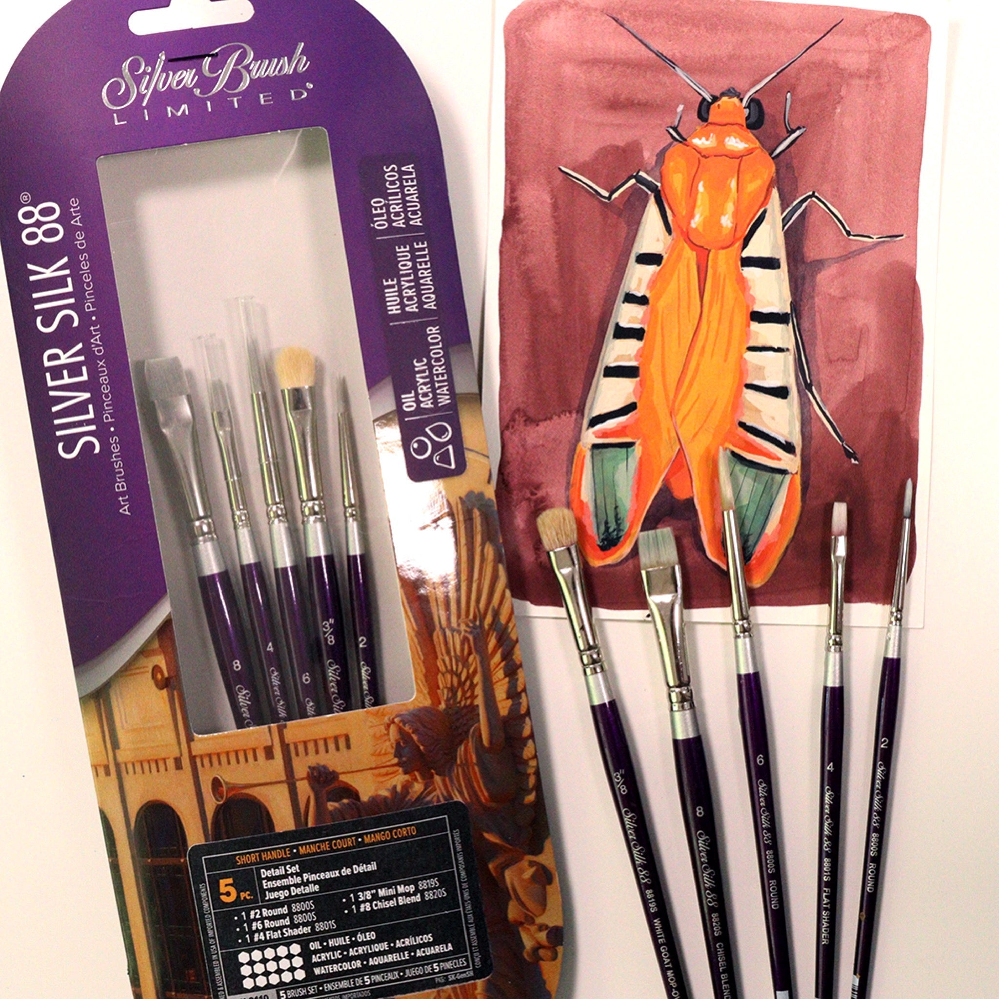 Silver Silk 88® SH 5pc Set 110 | Short Handle | SK-8110S - Large Size Set