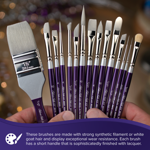 Silver Silk 88® Soft Curve Paintbrush | Short Handle | 8841S