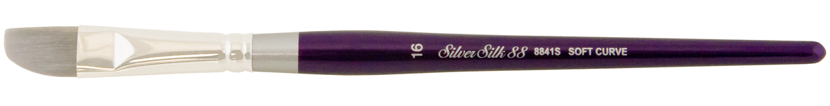 Silver Silk 88® Soft Curve Paintbrush | Short Handle | 8841S - Size 16