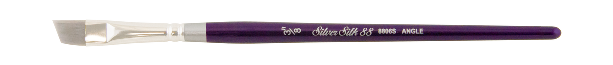 Silver Silk 88® Silver Synthetic Angle Paintbrush | Short Handle | 8806S - Size 3/8