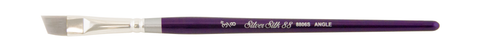 Silver Silk 88® Silver Synthetic Angle Paintbrush | Short Handle | 8806S - Size 3/8