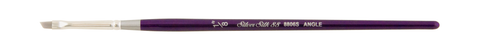 Silver Silk 88® Silver Synthetic Angle Paintbrush | Short Handle | 8806S - Size 1/8