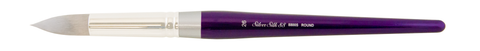 Silver Silk 88® Silver Synthetic Round Paintbrush | Short Handle | 8800S - Size 26