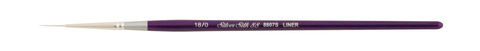 Silver Silk 88® Silver Synthetic Script Liner Paintbrush | Short Handle | 8807S - Size 18/0