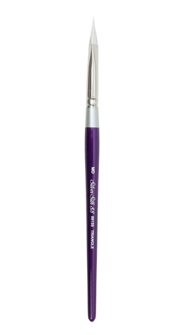 Silver Silk 88® Silver Synthetic Triangle Paintbrush | Short Handle | 8815S