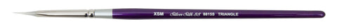 Silver Silk 88® Silver Synthetic Triangle Paintbrush | Short Handle | 8815S - Size XSM