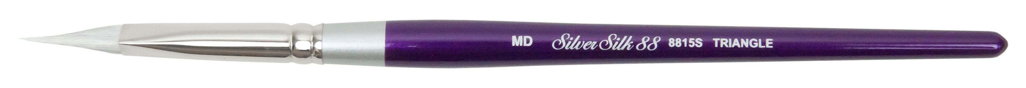 Silver Silk 88® Silver Synthetic Triangle Paintbrush | Short Handle | 8815S - Size MD