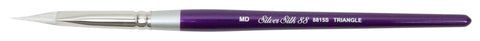 Silver Silk 88® Silver Synthetic Triangle Paintbrush | Short Handle | 8815S - Size MD
