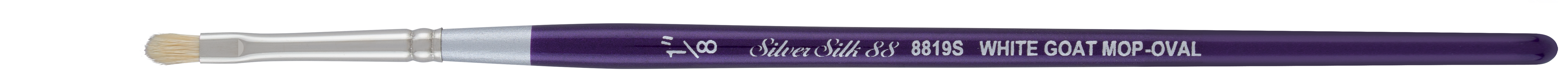 Silver Silk 88® White Goat Hair Mini Mop Paintbrush | Short Handle | 8819S - Size 1/8