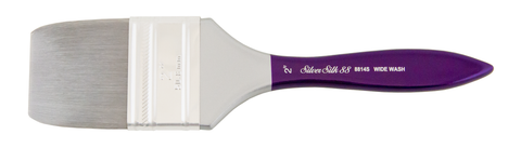 Silver Silk 88® Wide Wash Paintbrush | Short Handle | 8814S - Size 2 Inches