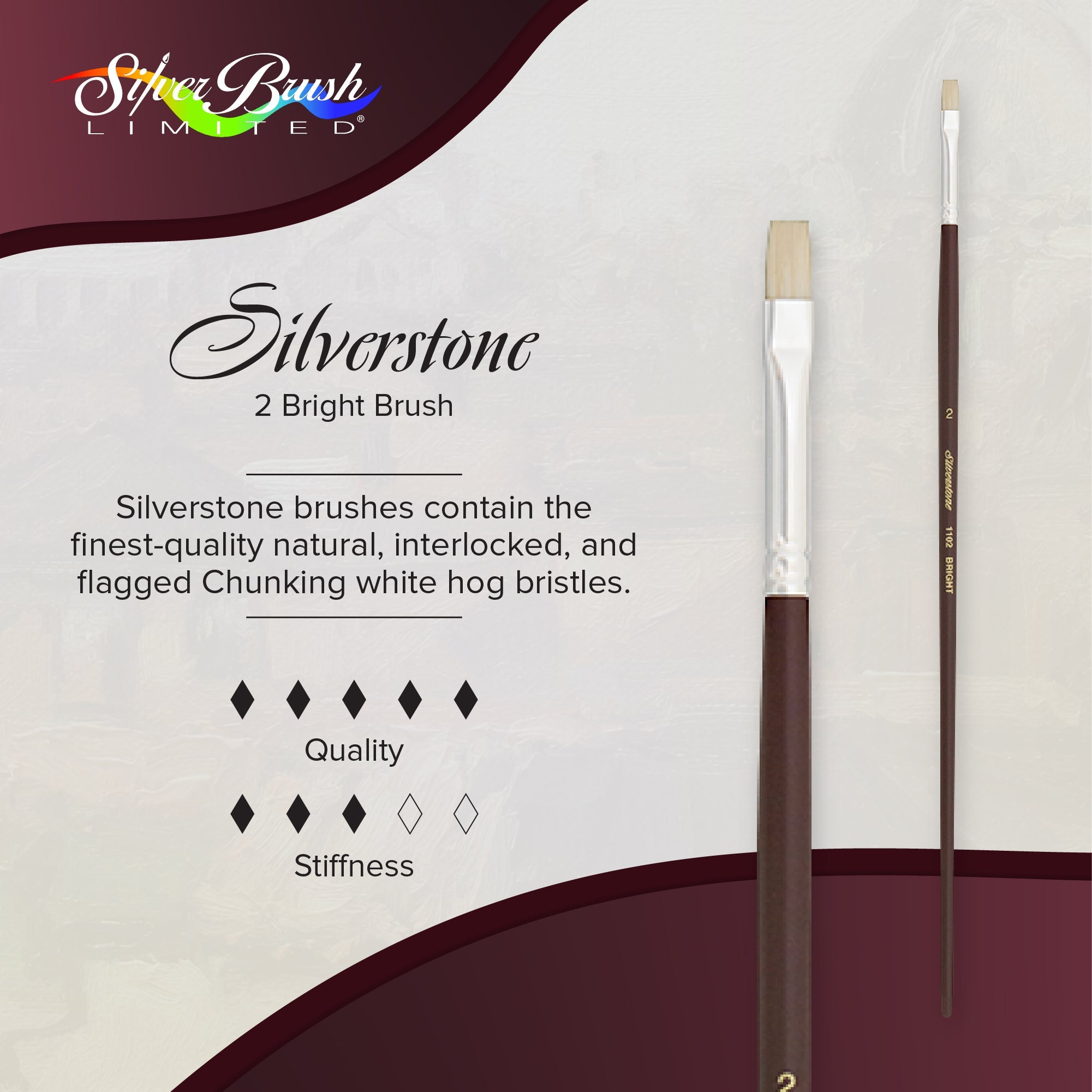 Silverstone® Bright Paintbrush | Long Handle | 1102