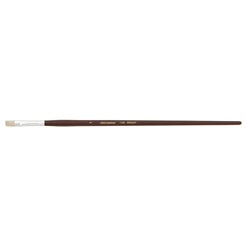 Silverstone® Bright Paintbrush | Long Handle | 1102 - Size 3