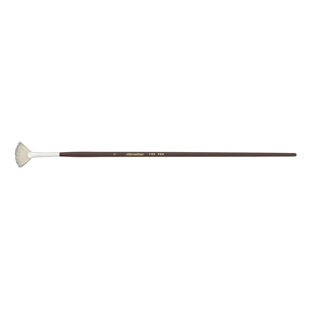 Silverstone® Fan Paintbrush | Long Handle | 1104 - Size 1