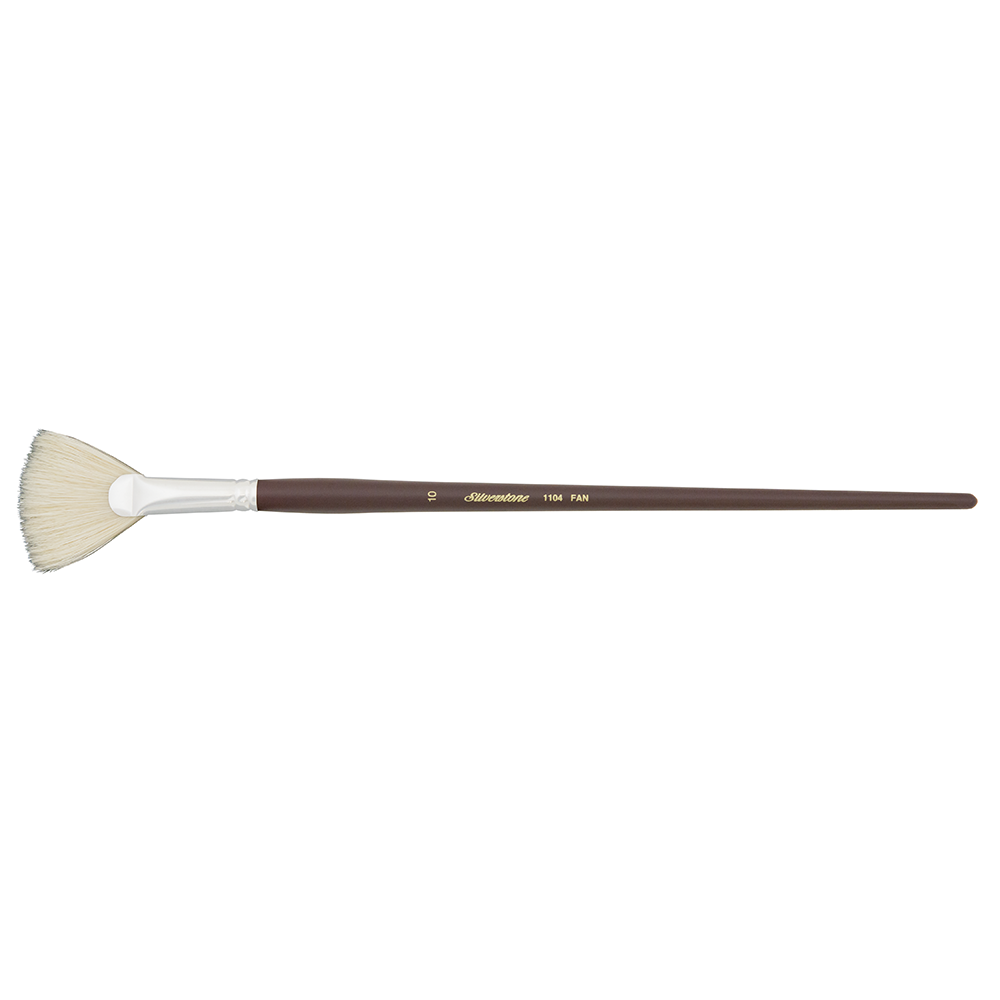 Silverstone® Fan Paintbrush | Long Handle | 1104 - Size 10