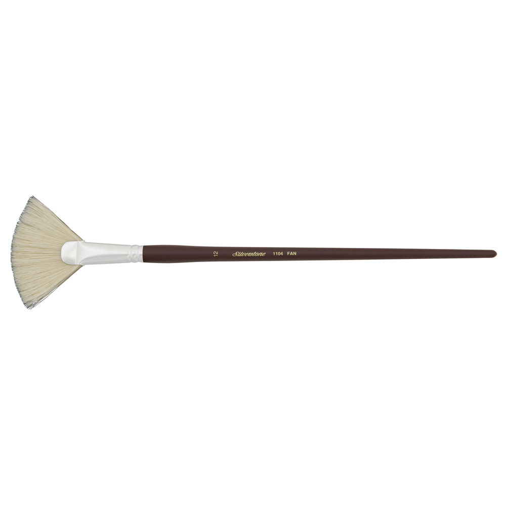 Silverstone® Fan Paintbrush | Long Handle | 1104 - Size 12