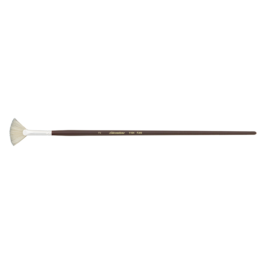 Silverstone® Fan Paintbrush | Long Handle | 1104 - Size 2