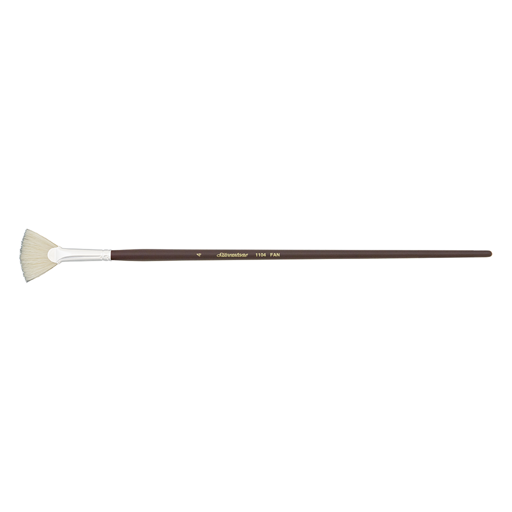 Silverstone® Fan Paintbrush | Long Handle | 1104 - Size 4