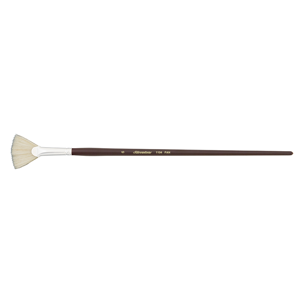 Silverstone® Fan Paintbrush | Long Handle | 1104 - Size 6