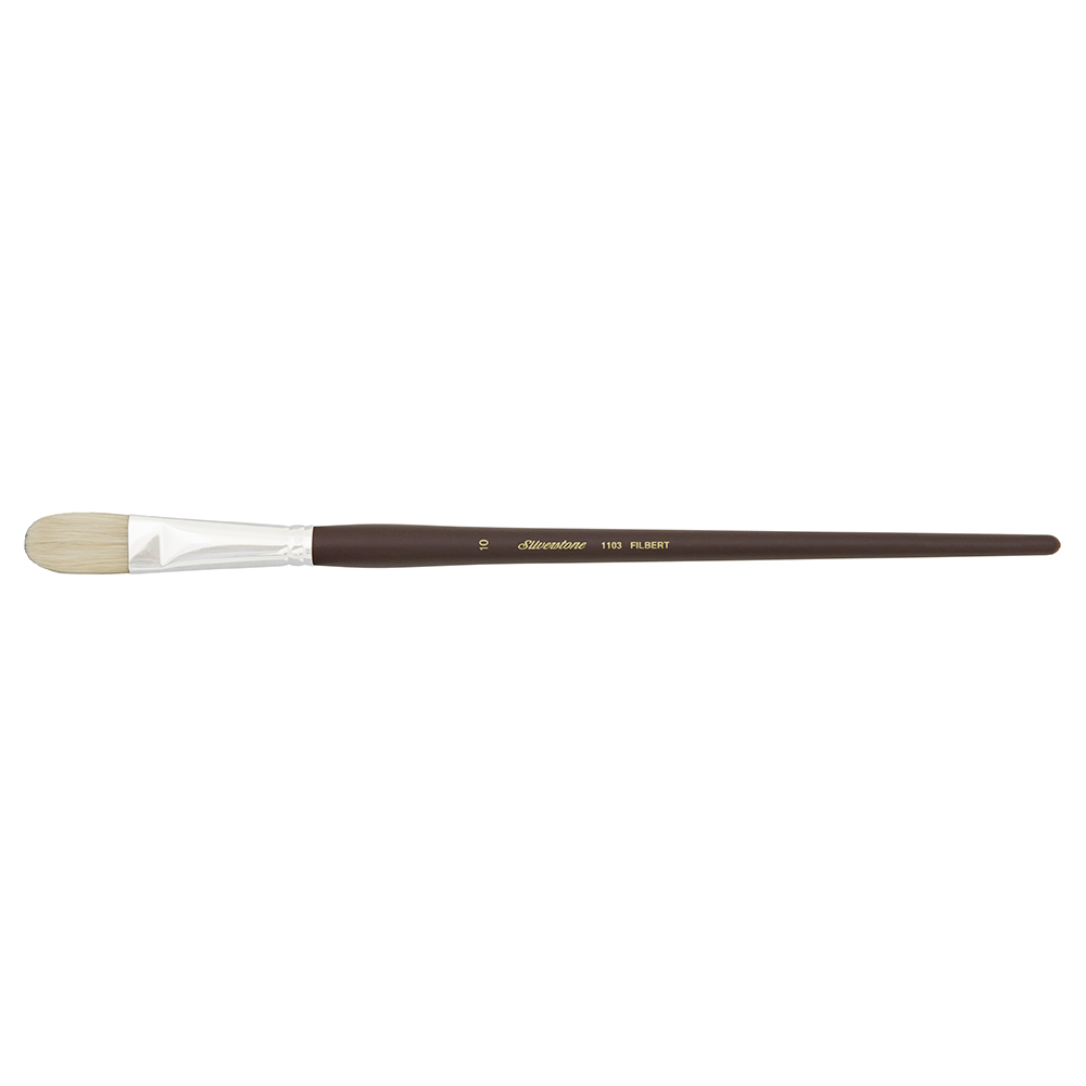 Silverstone® Filbert Paintbrush | Long Handle | 1103 - Size 10