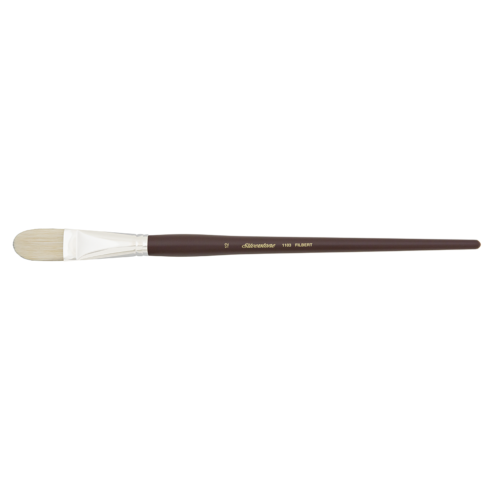 Silverstone® Filbert Paintbrush | Long Handle | 1103 - Size 12