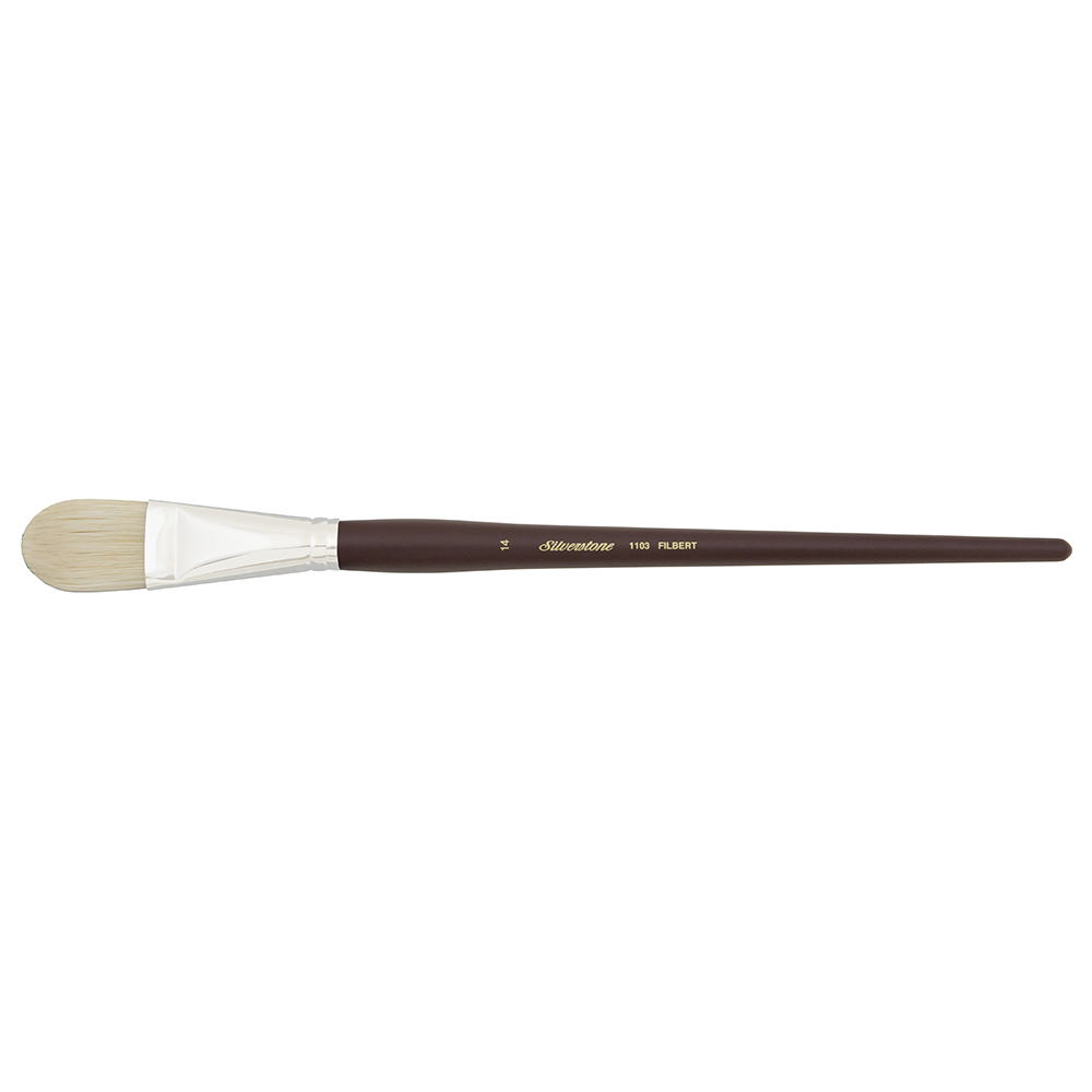 Silverstone® Filbert Paintbrush | Long Handle | 1103 - Size 14