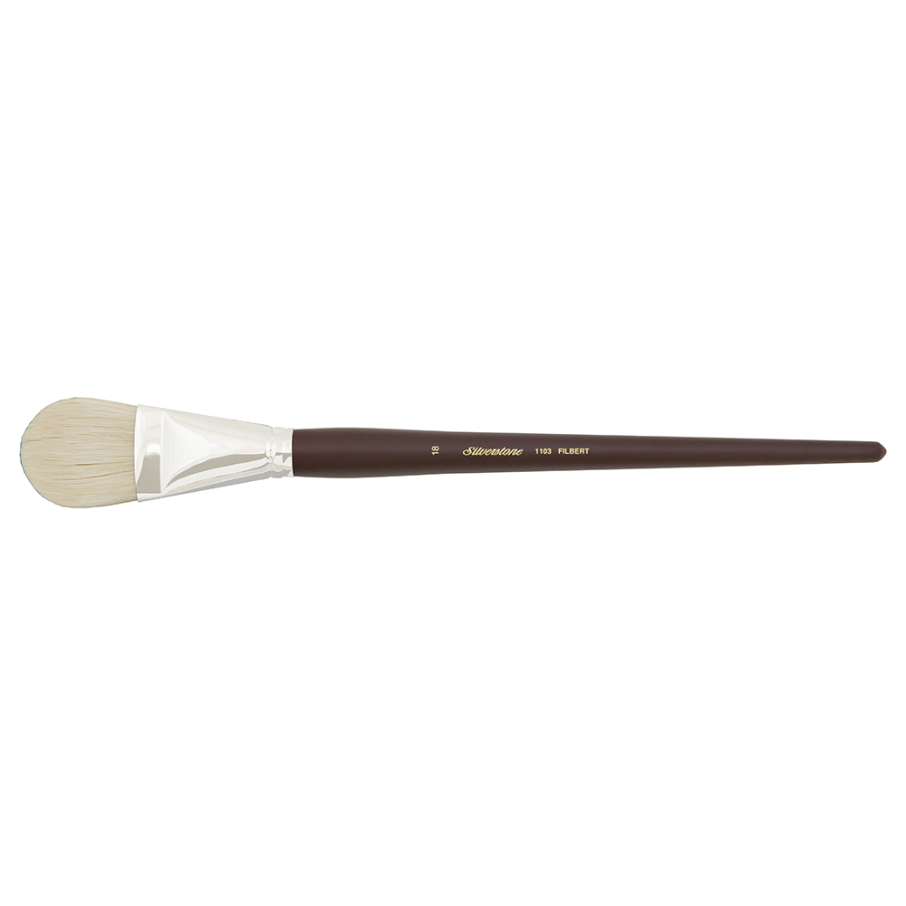 Silverstone® Filbert Paintbrush | Long Handle | 1103 - Size 18