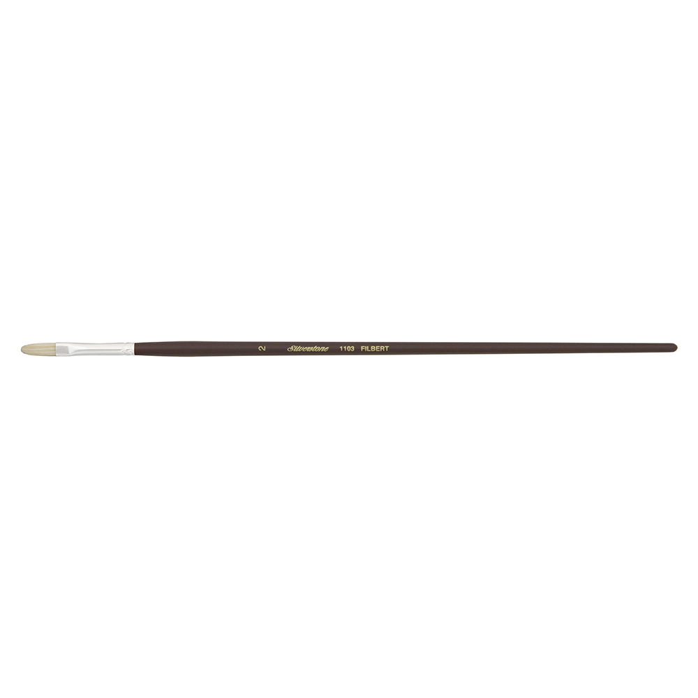 Silverstone® Filbert Paintbrush | Long Handle | 1103 - Size 2