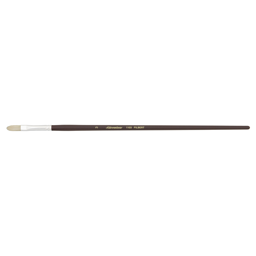 Silverstone® Filbert Paintbrush | Long Handle | 1103 - Size 3