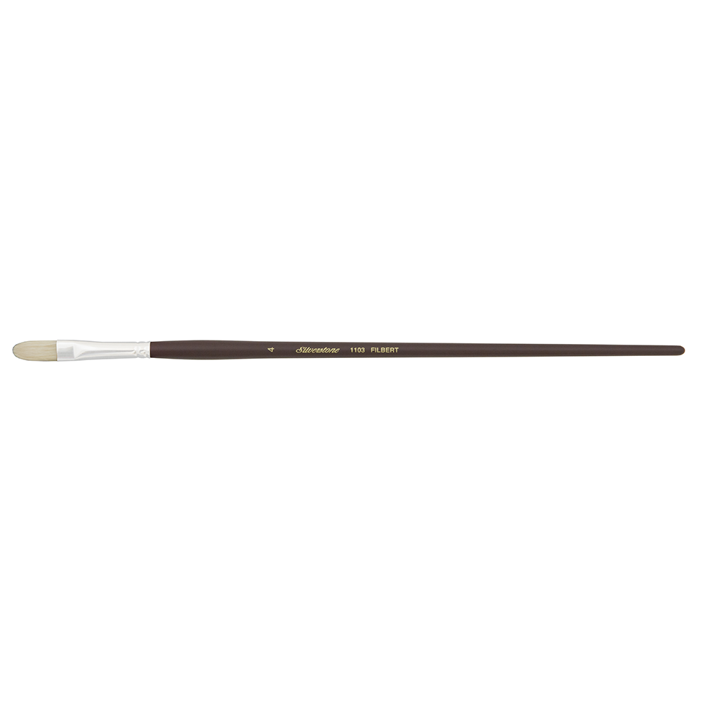 Silverstone® Filbert Paintbrush | Long Handle | 1103 - Size 4